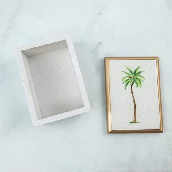 Halcyon Days Palm Tree Trinket Box - Picture 2 of 10
